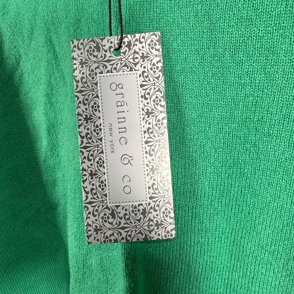 Grainne & Co New York Classic Cashmere Blend Poncho, Women's Size 0/1 - Green - Picture 6 of 8